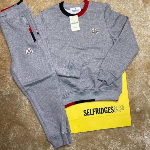MONCLER KIDS TRACKSUIT in grey Color