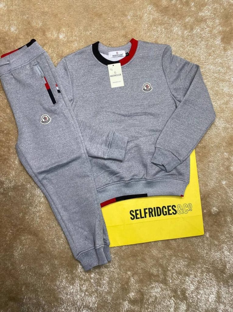 MONCLER KIDS TRACKSUIT in grey Color