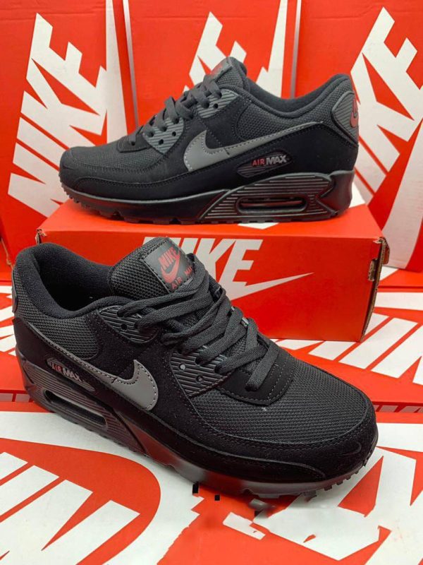 Nike Air Max 90s Trainer Black Sport Red Bred Men’s Sneakers Nike Air Max 90s Trainer Black Sport Red Bred Men’s Sneakers