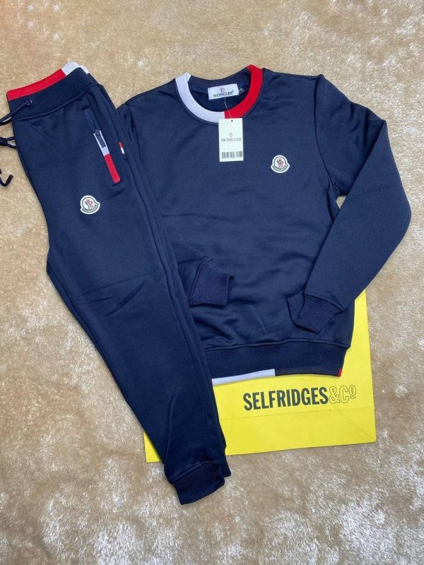 MONCLER KIDS TRACKSUIT in navy blue Color MONCLER KIDS TRACKSUIT in navy blue Color