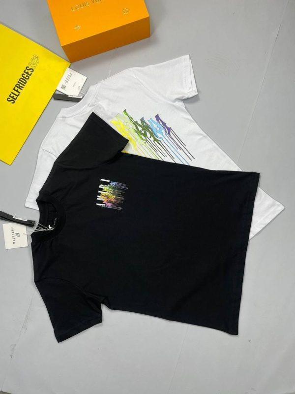 Amiri Men's Women's T-shirts Reps in black color Amiri Men's Women's T-shirts Reps in black color
