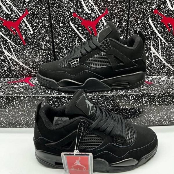 Nike Jordan 4 Women Trainers Black Cat