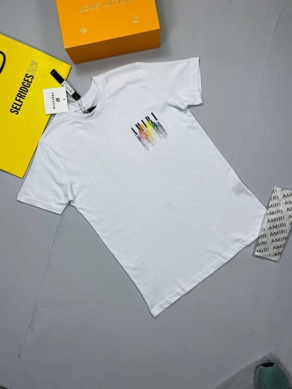 Amiri Men's Women's T-shirts Reps in white color Amiri Men's Women's T-shirts Reps in white color