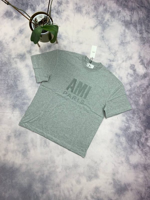 Ami Paris T-shirts in grey Color Ami Paris T-shirts in grey Color