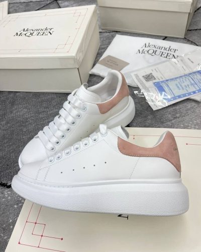 White & Pink Oversized Sneakers – McQueen Style Reps