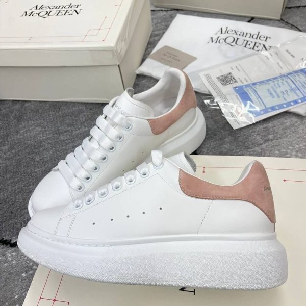 White & Pink Oversized Sneakers – McQueen Style Reps