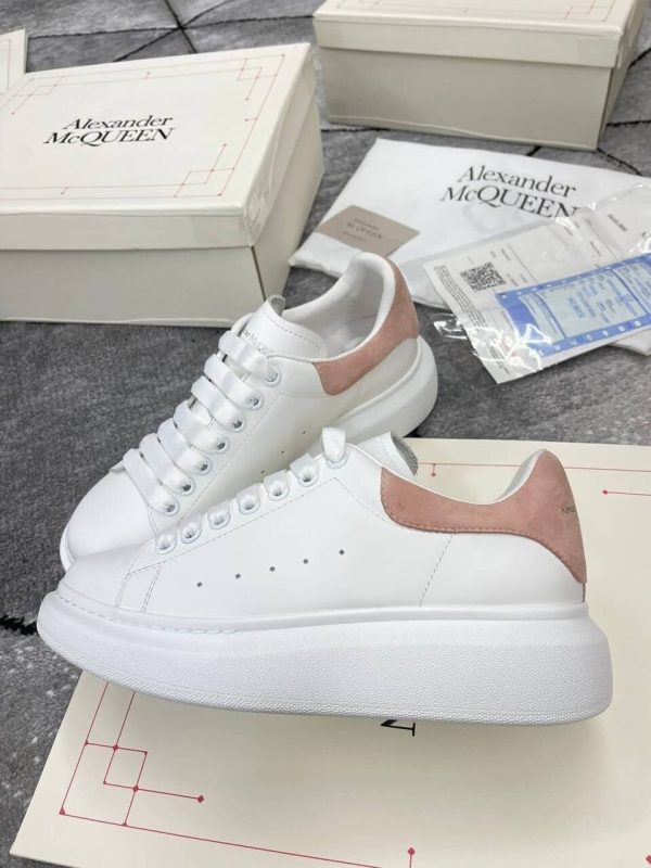 White & Pink Oversized Sneakers – McQueen Style Reps