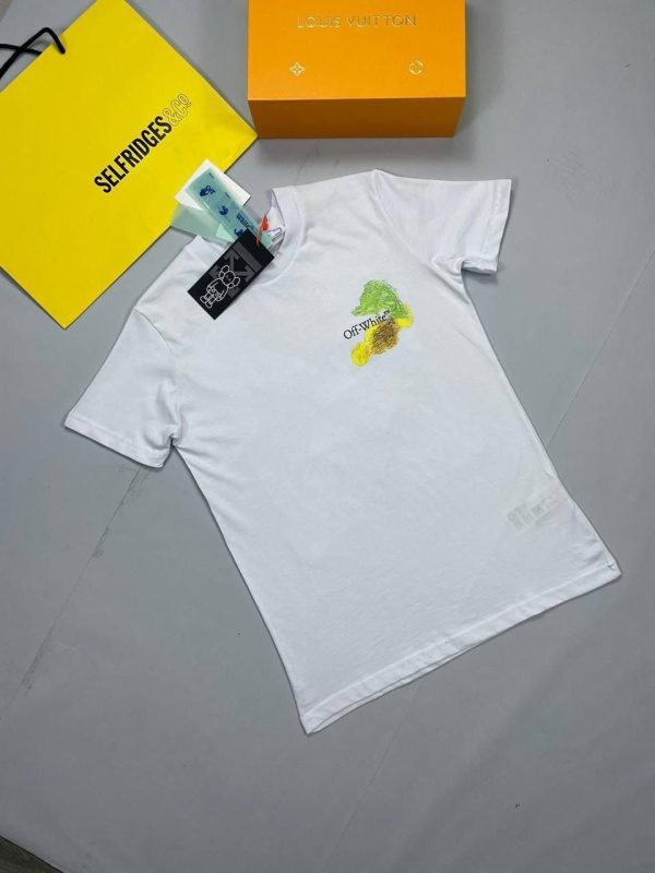 Off White Men Women Replica Tshirt in white color Off White Men Women Replica Tshirt in white color