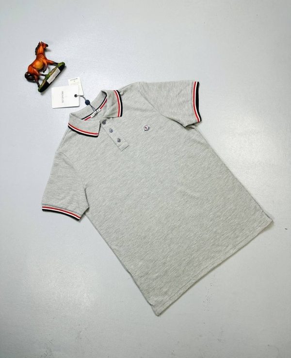 MONCLER POLO SHIRTS in Grey Colour MONCLER POLO SHIRTS in Grey Colour