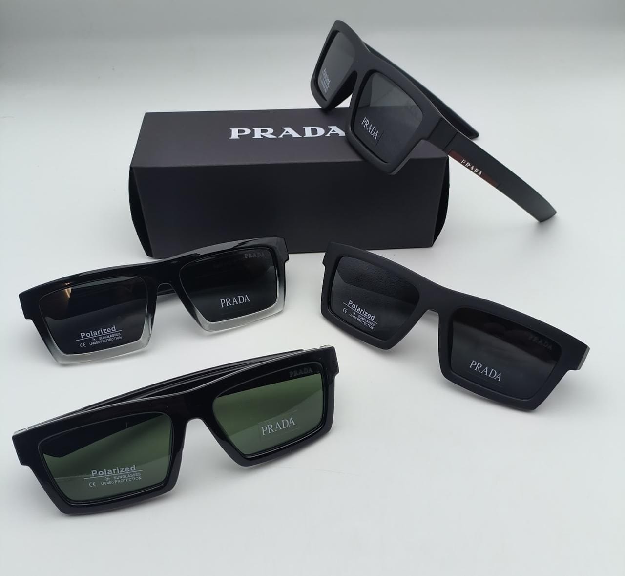 Prada Milano Linea Rossa PR19WS Square Polarized Sunglasses