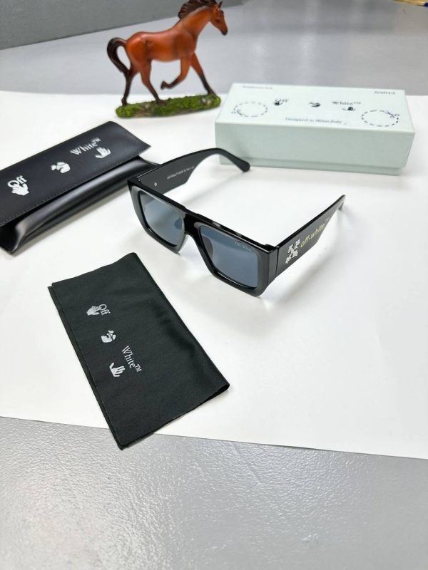 Off-White Virgil Black Grey Square Sunglasses White logo Off-White Virgil Black Grey Square Sunglasses White logo
