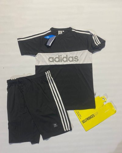 Adidas 3‑Stripes French Terry Set Black Adidas 3‑Stripes French Terry Set Black