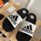 Adidas Adilette Comfort Sliders – White & Black – Top View