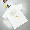 Amiri White T-Shirt with Gold Champagne Glass Print