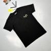 Amiri Black T-Shirt with Gold Logo Print