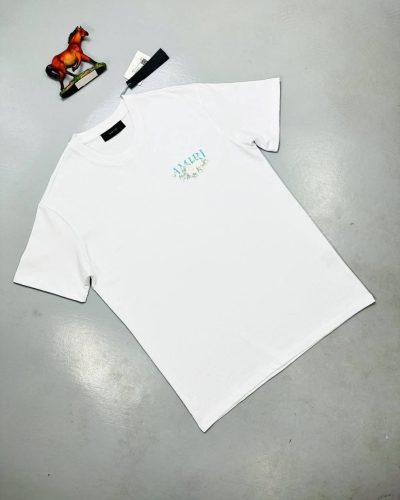 Amiri Cotton Jersey T-Shirt In White With Left Logo
