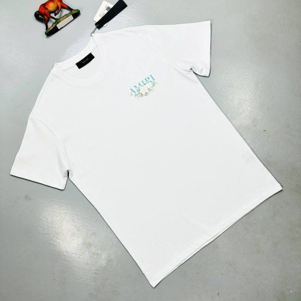 Amiri Cotton Jersey T-Shirt In White With Left Logo