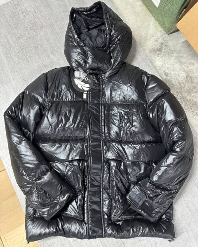 Amiri Men’s Puffer Jacket Black Front View