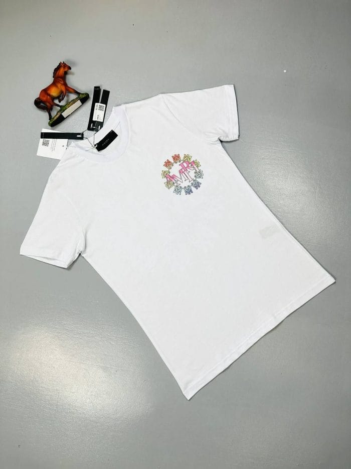 Amiri Men’s White T-Shirt with Front Logo Amiri Men’s White T-Shirt with Front Logo