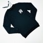Amiri black cotton crew jumper with white logo front view
