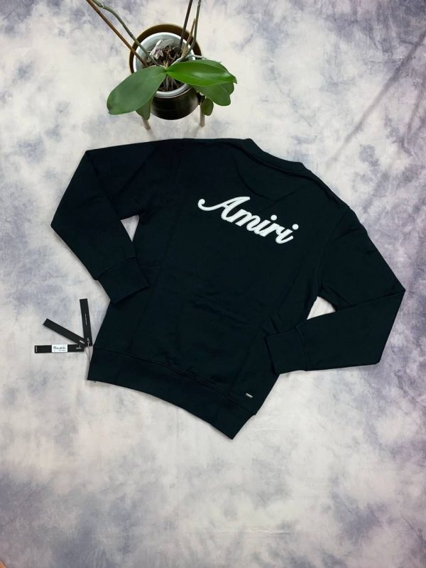 Amiri logo jumper sweatshirt black white back with big logo Amiri logo jumper sweatshirt black white back with big logo