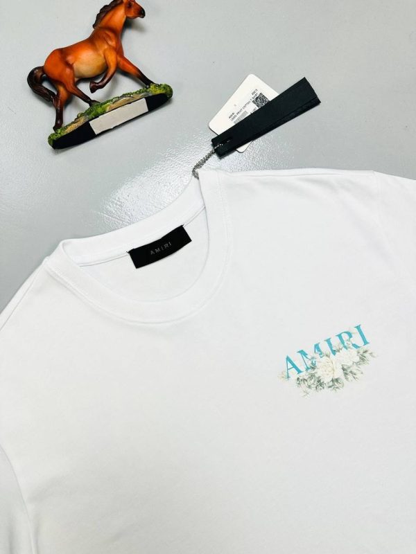 Amiri men’s T-shirt in soft cotton jersey with subtle left chest logo Amiri men’s T-shirt in soft cotton jersey with subtle left chest logo