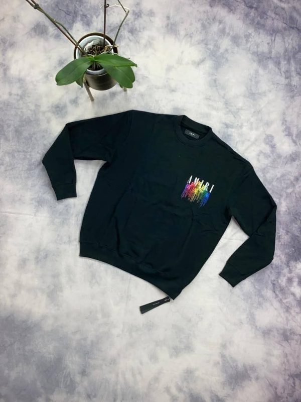 Amiri streetwear Black jumper with front & back logo Amiri streetwear Black jumper with front & back logo