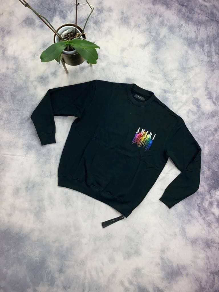 Amiri streetwear Black jumper with front & back logo