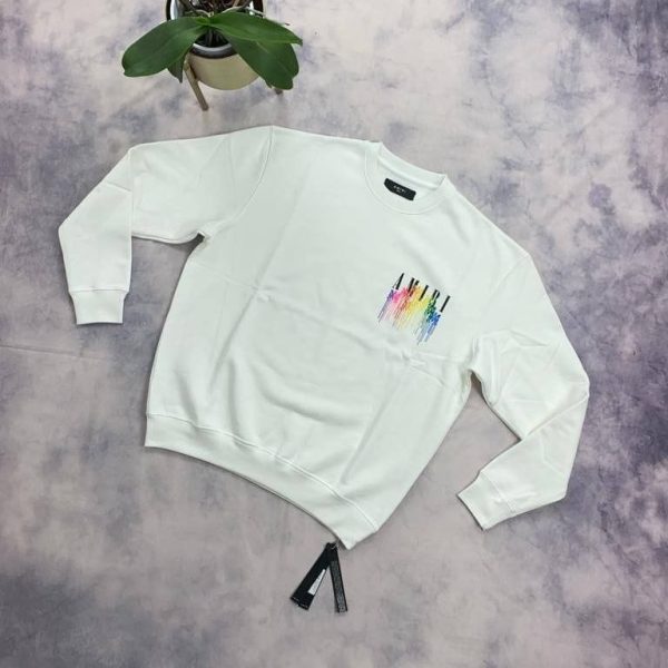 Amiri streetwear White jumper with front & back logo