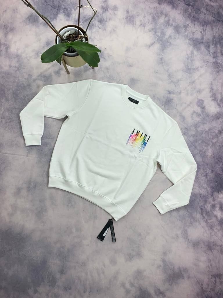 Amiri streetwear White jumper with front & back logo