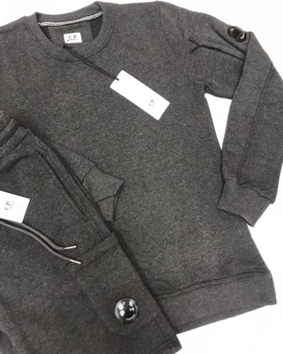 C.P. Company Cotton Crepe Jumper & Utility Shorts Set in Grey