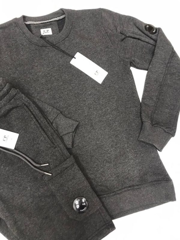 C.P. Company Cotton Crepe Jumper & Utility Shorts Set in Grey C.P. Company Cotton Crepe Jumper & Utility Shorts Set in Grey