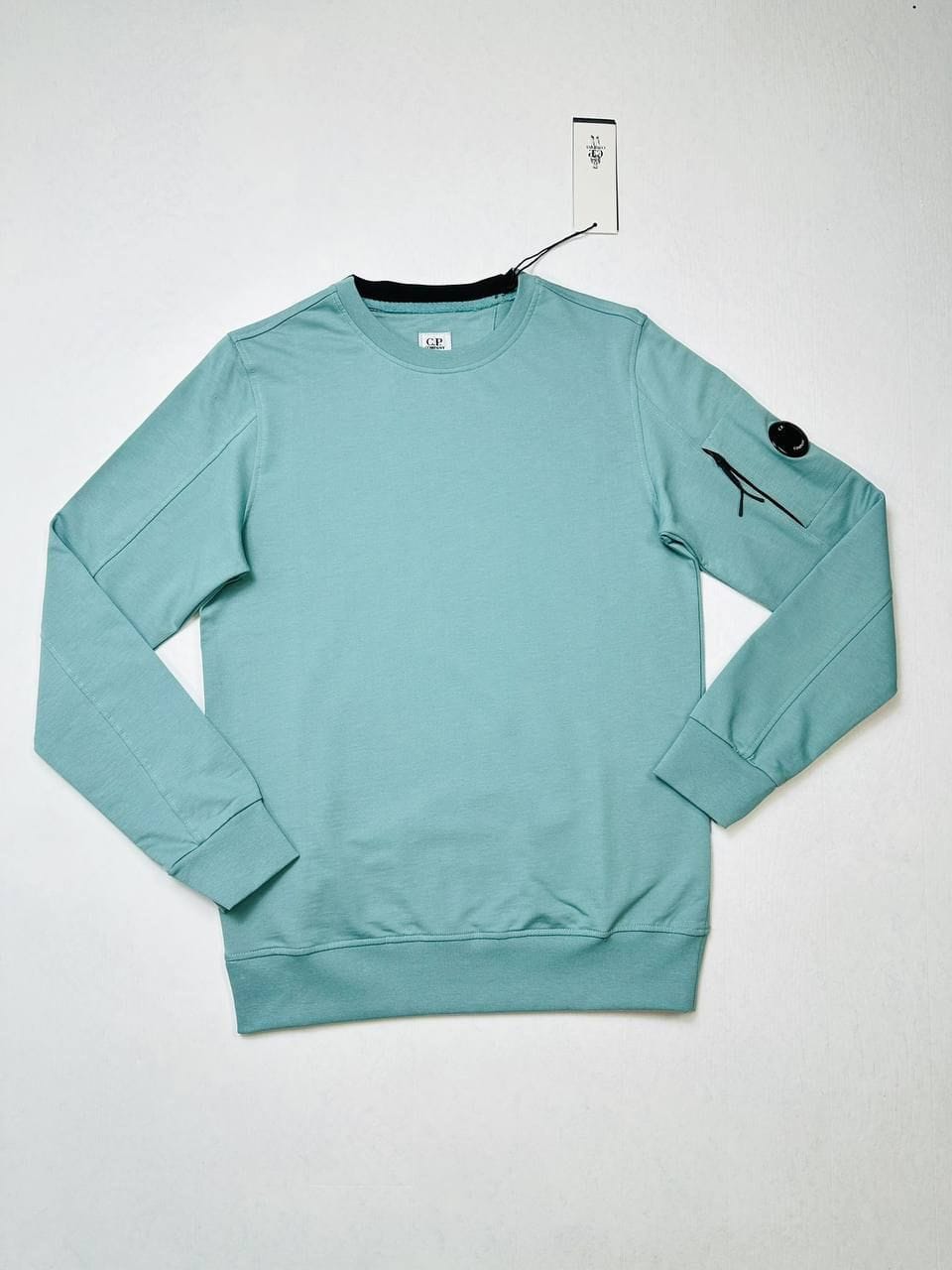 C.P. Company Long Sleeve Crew Neck Jumper for Men – Cotton Blend, Black - Image 3