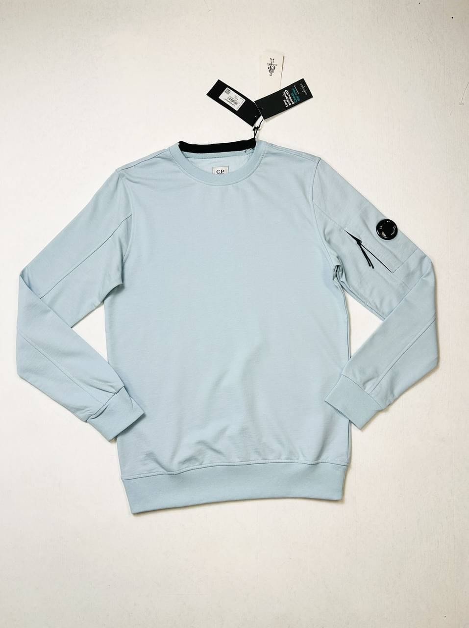 C.P. Company Long Sleeve Crew Neck Jumper for Men – Cotton Blend, Black - Image 4