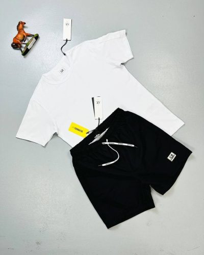 C.P. Company Piquet Waffle Logo T-Shirt & Short Set