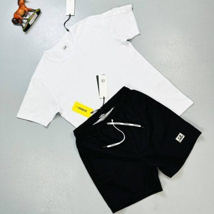 C.P. Company Piquet Waffle Logo T-Shirt & Short Set