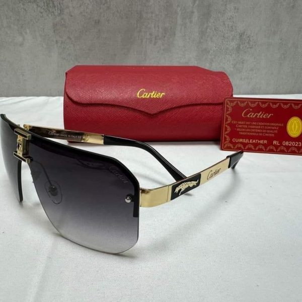 Cartier Gold Frame Square Sunglasses
