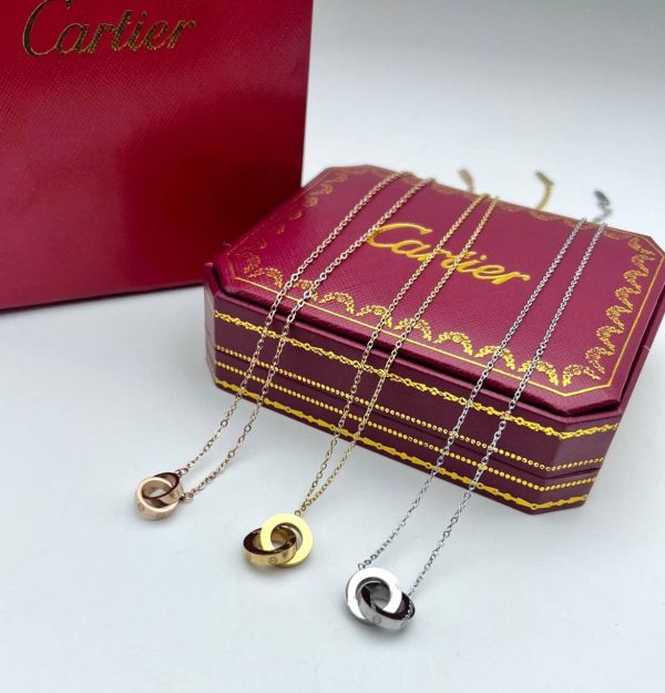 Cartier Love Double Ring Necklace for Women