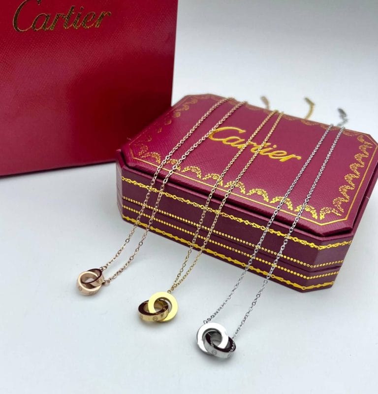 Cartier Love Double Ring Necklace for Women