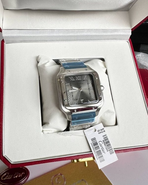 Cartier Santos Grey Dial Men’s Watch