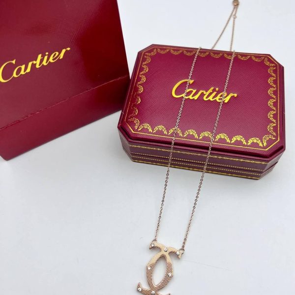 Cartier Vintage Double C Pendant Necklace