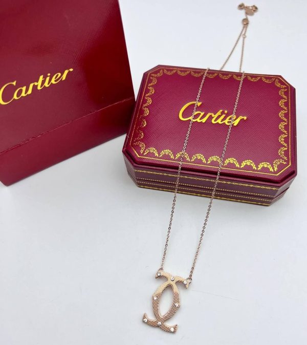 Cartier Vintage Double C Pendant Necklace
