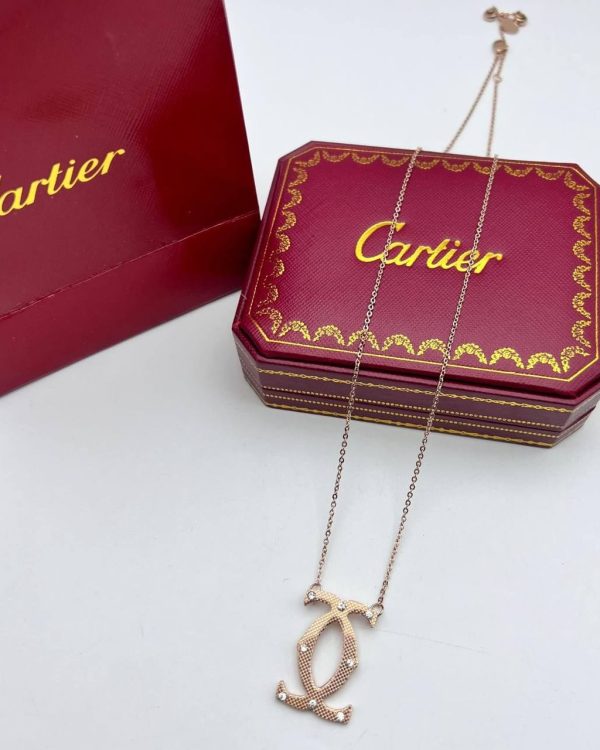 Cartier Vintage Double C Pendant Necklace