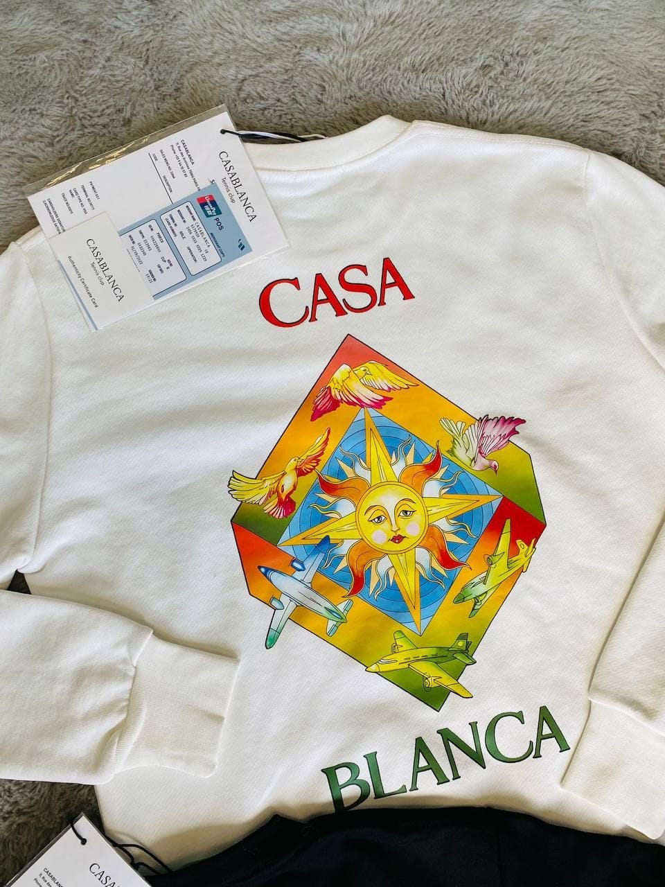 Casablanca Men’s Logo Jumper in white colour