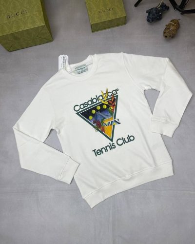 Casablanca Tennis Club Icon Jumper in white colour
