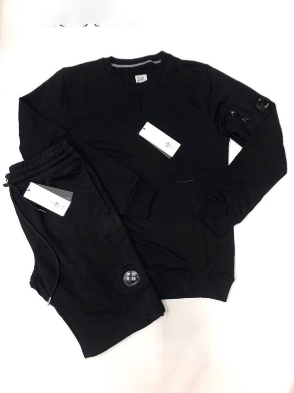 Casual C.P. Company Jumper & Shorts Set for Men in Black Casual C.P. Company Jumper & Shorts Set for Men in Black