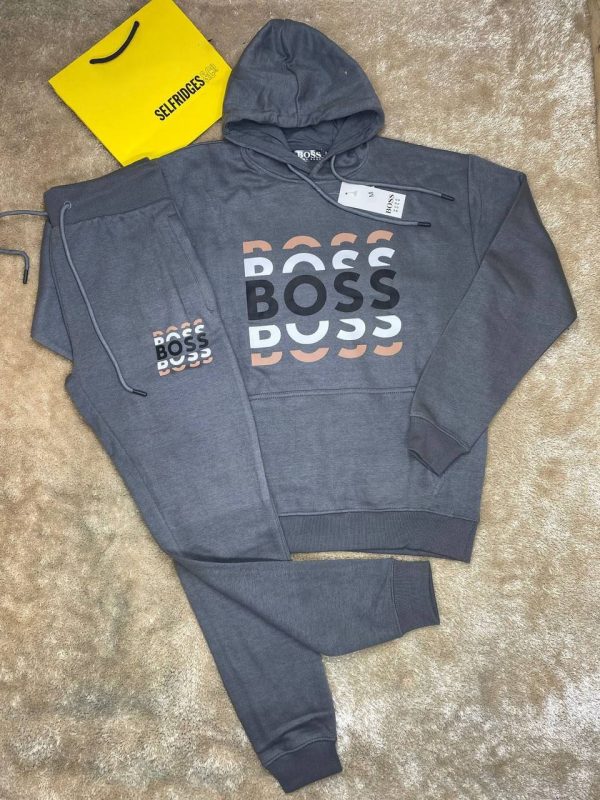 Hugo Boss Cotton Blend Tracksuit dark grey Hugo Boss Cotton Blend Tracksuit