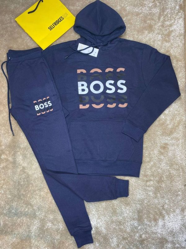 Hugo Boss Cotton Blend Tracksuit navy blue Hugo Boss Cotton Blend Tracksuit navy blue