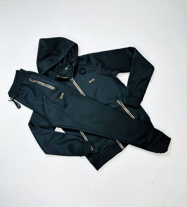 Hugo Boss Full Zip Hoodie Tracksuit black Hugo Boss Full Zip Hoodie Tracksuit black