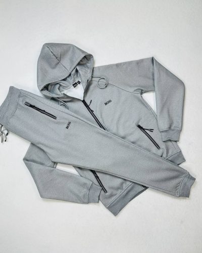 Hugo Boss Full Zip Hoodie Tracksuit – Slim Fit with Logo Patch